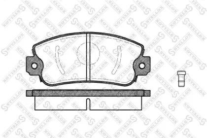 Комплект тормозных колодок STELLOX 383 002-SX